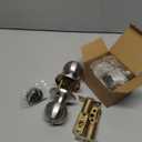 BESTTEN Keyed Same Exterior Door Knob and Single Cylinder Deadbolt Combo Set, Keyed Alike Entry Door Knobs with Lock and Keys for Entrance and Front Door, Satin Nickel
