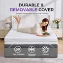 BDEUS Twin Size 3 Inch Gel Memory Foam Mattress Topper with Removable Cover, Ventilated Cooling Foam, Supportive Pressure Relief Bed Topper, CertiPUR-US Certified