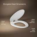 KOHLER 20454-0 Ridgewood Elongated Soft Close Toilet Seat, Quiet Close, Wood Toilet Seat, Home Essentials, White