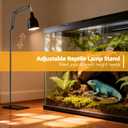 Ihomepark Reptile Lamp Stand, 15-46Adjustable Heat Lamp Stand with 360Rotating Arm & Heavy Duty Base, Floor Standing Reptile Light Holder for Bearded Dragon Turtles Snake and Chicks