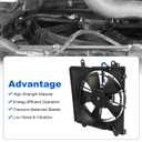 Radiator Cooling Fan Assembly Compatible with Honda Civic 2012-15 1.8L 2.4L | Compatible with Acura ILX 2013-15 2.4L Radiator AC Condenser Cooling Fan Left Side 621480 19015R1AA01 19020R1AA01 19020RSAG01