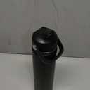 24oz Insulated Stainless Steel Water Bottle, Wide Mouth Double Wall Vacuum, Silicone Straw, Sweat & Leak Proof, BPA Free Insulated Water Flask for Travel, Keep Cold 24h Hot 12h, Black