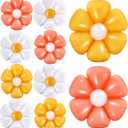 10 Pcs Daisy Balloon 28 Inch Flower Balloons Boho Groovy Party Decor for Boho Daisy Themed Birthday Party Baby Shower Wedding Decorations Supplies, 3 Colors