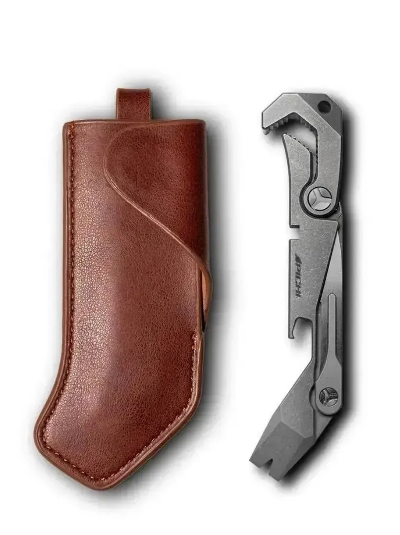 PICHI X2S Titanium Multitool Package For Everyday Carry, EDC Multi-Tool, Ratchet Wrench, Prybar, Knife Blade, Outdoor Camping Gear