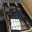 Dog Kennel Outside with Roof, 4'x4'x4.5' Outdoor Dog Kennels for Large Dogs, Heavty Duty Welded Dog Crate Playpen with UV-Resistant Waterproof Cover