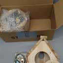 2 Pack Bird House Outside Wooden Birdhouse Set of 2, Hanging Birdhouses for Outdoor, Bluebird, Finch, Cardinals House (2Pcs)