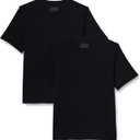 Amazon Essentials Men's Short Sleeve Super Soft Modal Crew Neck Undershirt, Pack of 2 (X-Large, Black)