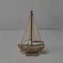 Wooden Sailboat Model Decoration, Mini Wood Sailing Boat Ship Model Handmade Rustic Vintage Beach Nautical Ocean Theme Sailboat Decor 10.75 x 6 x 1.5 Inches (Wood Sail Boat B)