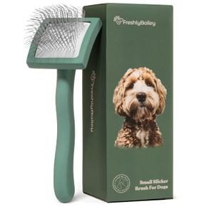 Freshly Bailey Doodle Brush for Goldendoodle, Poodle, and Labradoodle Coats - Best Slicker for Dogs With Wavy & Curly Hair - Detangle & Fluff Like a Pro - Grooming Must Haves (Small)