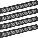 uxcell 4pcs Rectangle Ventilation Grille Aluminum Alloy Mesh Air Vent Cover, 350x60mm
