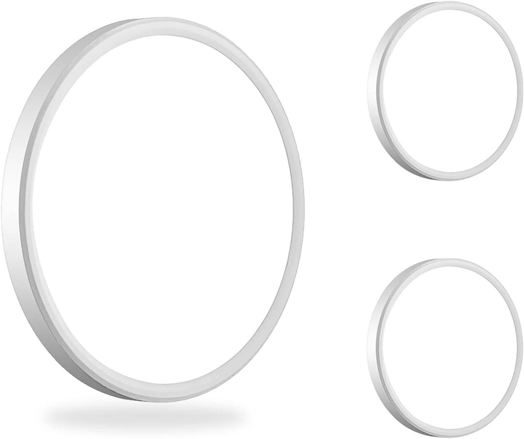 WKONCLDY Two Pack 3200lm LED Flush Mount Ceiling Light, Super Slim 12 inch LED Ceiling Light, 5000K LED Ceiling Light for Bedroom, Living Room, Dining Room, Office, Garage, Warehouse