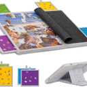 Becko US 1000 Pc Tilting Puzzle Board with 4 Colorful Drawers & Cover, Adjustable Puzzle Table With Built-in Easel Stand, Portable Boards With Puzzles Storage for Adults, for Jigsaw Puzzles 1000 Piece, 29.92 x 20.08 inches