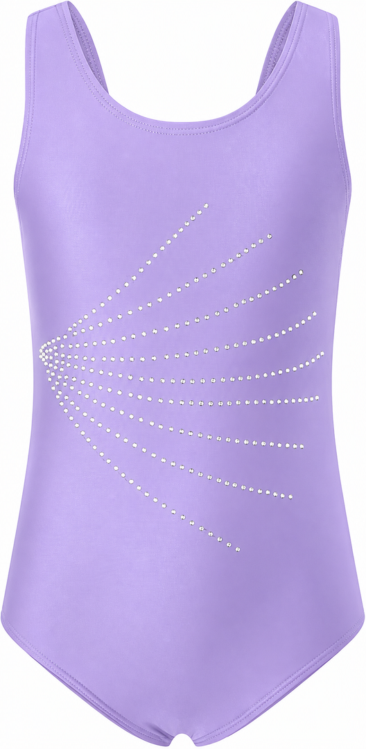 Yizuoding Gymnastics Leotards for Girls Leotard for Dance Unitards Ballet Sparkly One-Piece Pro Kids Tumbling Outfits 7-8Y Purple