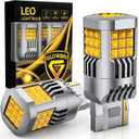 7440 Warm White LED Bulbs Side Marker/Reverse/Turn Signal Lights 2-Pack | 4500 Lumens, All-Aluminum Body, Wide LED Bulb Contact Pins, T20 7440NA 7441 W21W WY21W Light Bulbs