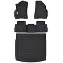 RILLEC Floor Mats & Cargo Liner for 2025 2026 Jeep Wagoneer S 4xe EV(Non Fuel),All Weather Protection Accessories Custom Full Set Liners Include 1st & 2nd Row Automotive Floor Mats TPE Slush Car Mats