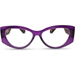 Purple Vouge Large Cat Eye Reading Glasses for Women with Sturdy Made - Oversized Cateye Readers for Women - Trendy for all Face Shapes Bold Fashion Women's Readers - Cheaters Reading Glasses 3.5