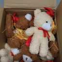 24 Pcs Class of 2025 Mini Graduation Bears Bulk 4. 72'' Grad Bears Stuffed Animal Plush with Cap for Prek Kindergarten Graduation Party Gifts(Red)