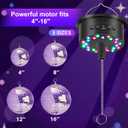 Disco Ball Motor with 17FT USB Cable, 3-15 RPM & 30 LEDs Disco Ball Motor with Remote for 4" 6" 8" 12" Balls for Party Wedding (USB/Battery Powered and No Ball)