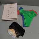 Jo & Bette Lace Thongs for Women - 6 or 12 Pack Low Rise Thongs - Lace Panties Cotton Underwear Women Sexy No Show Soft (XL)