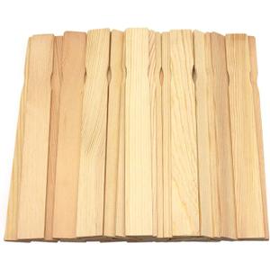 Wooden Paint Stir Sticks - Rewiss 10 Inch Paint Sticks Stirrers for Paddles Resin or Wood Craft Sticks, Garden and Library Markers(Pack of 50)