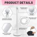 Ferraycle 4 Pcs Stainless Steel Stanchion Post Queue Red Carpet Ropes and Poles 5 ft White Velvet Rope Safety Barriers Sand Injection Hollow Base Crowd Control Stanchion for Party Theaters Wedding