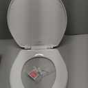 Mayfair Caswell Modern Slow Close Toilet Seat, Durable Plastic Seat, Made in USA, Round, White