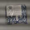 Softan Blue Twin Size Sheet Set, Paisley Printed Bed Sheets for Single Bed, 3-Piece Microfiber Fitted Sheet with 15" Deep Pocket & Non-Slip Straps, Patterned Bedding Sheets & Pillowcase Set