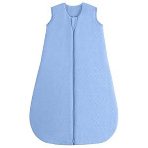 Yoofoss Baby Sleep Sack 0-6 Months, 2.0 TOG Baby Wearable Blanket with 2-Way Zipper, 100% Cotton Fabric Winter Newborn Sleeping sack, Warm Soft Comfy Blue (Small)