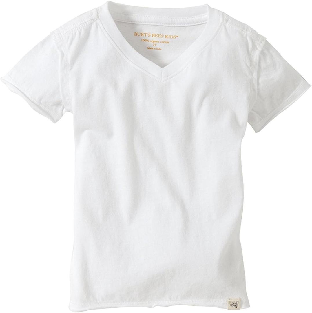 Burt's Bees Baby Baby-Boys Tees, Short Long Sleeve T-Shirt V-Neck Crew Infant and Toddler Top, 100% Organic Cotton (White)