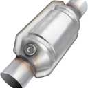 3" Universal Catalytic Converter 3 Inch Inlet/OutletHigh Flow Catalytic Converter with Heat Shield and O2 Port