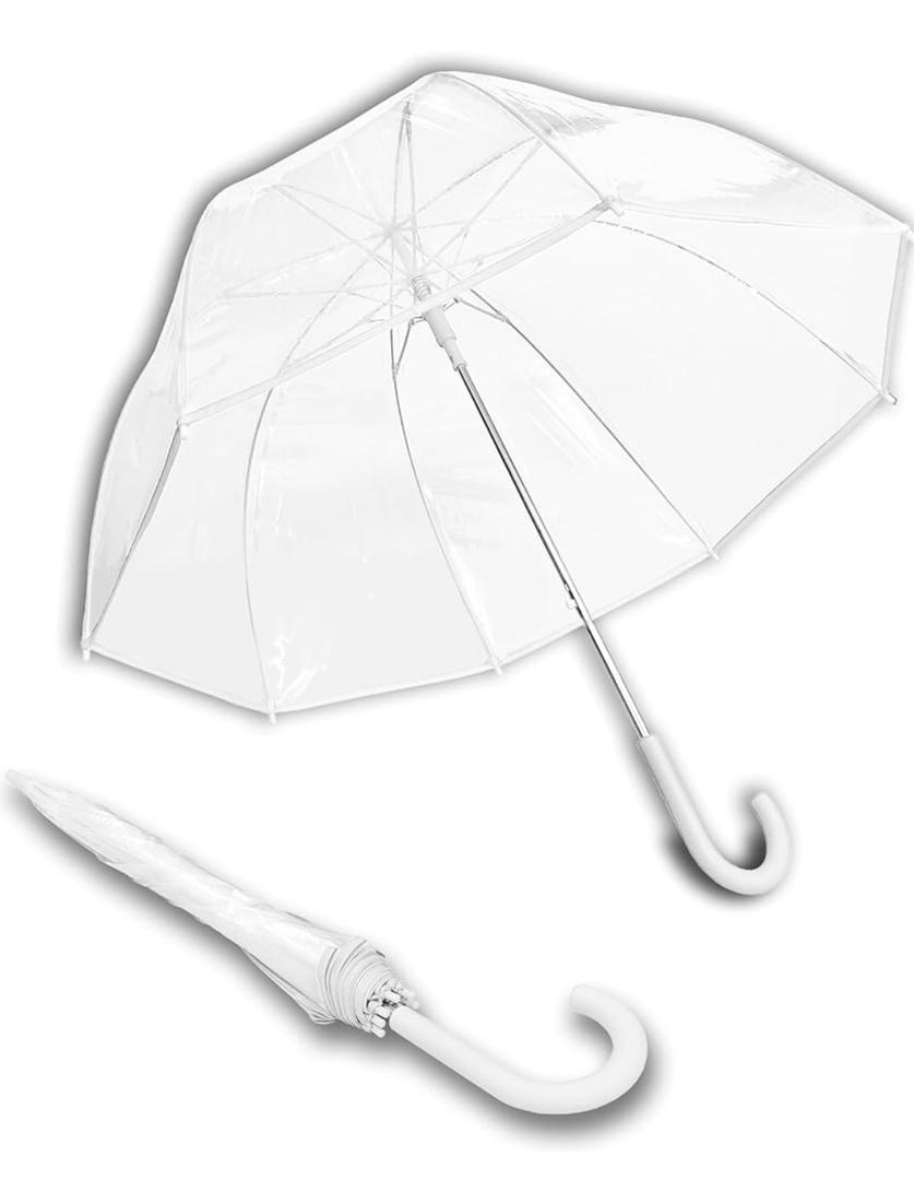 Adult Clear Bubble Umbrella with Dome Canopy and Lightweight Wind and Rain Protection