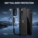 CENHUFO Magnetic Privacy for iPhone 16 Pro Case [Compatible with Magsafe] Full Body Phone Case Built-in 9H Tempered Glass Privacy Screen Protector and Camera Lens Cover, Shockproof Bumper - Black