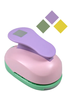 UCEC Paper Craft Square Hole Tag Punch 2 Inches with, Tag Shape Lever Action Craft Puncher for Paper Crafting Scrapbooking Cards Arts for DIY Projects