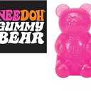 Schylling NeeDoh Gummy Bear - Sensory Fidget Toy with Jelly-Like Filling - 3.5" Tall - (Pack of 1)