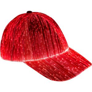 Ruconla Fiber optic cap LED hat with 7 colors luminous glowing EDC baseball hats USB Charging light up caps led crazy cap
