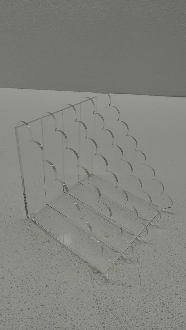 Acrylic Desk File Organizer, 4 Vertical Compartments Clear Magazine File Holder Workspace Sorters, Folder Rack for Office Accessories Organization Storage