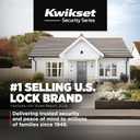 Kwikset 663 Single Sided Deadbolt Lock, Satin Chrome Round Interior Turnpiece Only, Unkeyed Front Entry Door Lock Set (1 Count (Pack of 1))