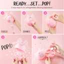 HAPPY LOLLI Pink LolliBall, Birthday Gift for Girls Ages 8-14, Surprise Accessory Gift Ball with Positive Message Tween Girl Gift, Teen Girl Gift, Friendship Gift