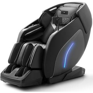 3D Massage Chair, Full Body Massage Chair, Zero Gravity Recliner w/Dynamic Leg Kneading System, 53.14" SL Track, Sleek Appearance, 12 Auto Modes, Wireless Charging, Bluetooth Speaker, TFT Screen, 3 ft 10.9 in x 5 ft 8 in x 2 ft 6 in