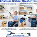 2-Pack 32" Grabber Reacher Tool, Effortless Reacher Grabber Pickup Tool, Heavy Duty Grip Grabber Tool, Wide Claw Foldable Trash Picker Upper Grabber Essential for Senior, Health, Surgery Recovery