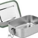 Stainless Steel Lunch Box - 1100ml, Eco & Recyclable Food Container, Leakproof & Dishwasher Safe, BPA Free, On-the-Go Eating Design for Adults & Teens