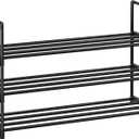 Simple Trending Shoe Rack, 3-Tier Shoe Organizer, Metal Storage Shelf, for 16-20 Pairs, Stackable, for Entryway, 11.75 x 36.5 x 21.5 Inches, Black