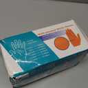 General Medi Nitrile Industrial Gloves with Raised Diamond Texture, 100 Count Thick (XL) (Orange)