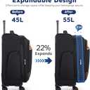 Softside Expandable Carry On Luggage, 20in Carry on Suitcase with Wheels | 22x14x9 Airline Approved Luggage with TSA Lock/Front-Access 15.6in Device Compartment/4 Packing Bags For Travel Business Trip