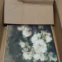 InSimSea Framed Canvas Wall Art Vintage Decor, Room Decor White Roses Still Life Paintings Canvas Print, Mid Century Modern Decor for Living Room, Bathroom Farmhouse Kitchen, 16"x24" (Flower)