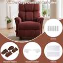 Non-Slip Recliner Risers,Chair Height Lifters for Elderly & Adults, Low Profile Assistance Blocks, Fits Wooden Base Reclining Chairs, 4 Pack Brown