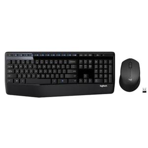 Logitech MK345 Wireless Keyboard and Mouse Combo with Palm Rest, 2.4 GHz USB Receiver, Compatible with PC, Laptop, Black