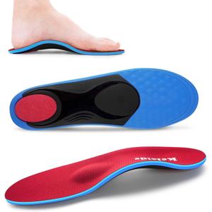 Orthotics Arch Support Metatarsalgia Insoles - Mortons Neuroma Inserts Relief Ball of Foot Pain - Orthopedic Insoles for Flat Feet - Shoe Inserts for Plantar Fasciitis (Red M) (M:Men(8-9.5)/Women(10-11.5))