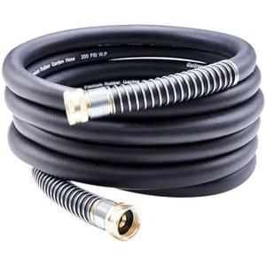 Guitrees Leader Garden Hose 15ft x 5/8", Heavy Duty Short Water Hose, Female to Female Fittings, Five Layered Braiding for Durability, 1000PSI Burst, 200PSI Working (Black)