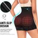 Werena Tummy Control Shapewear Shorts for Women Seamless High Waist Body Shaper Panties Shaping Underwear Under Dress (Black, L)